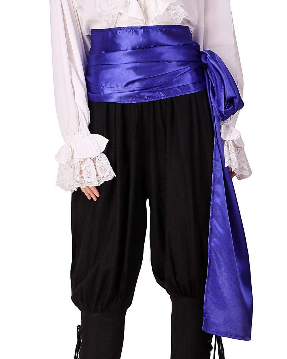 1343 Pirate Waist Sash & Satin Renaissance Cosplay Costume Belt Wrap